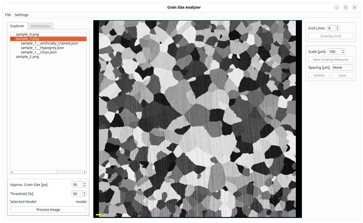 Computer-assisted grain boundary analysis for metallurgical samples using machine learning